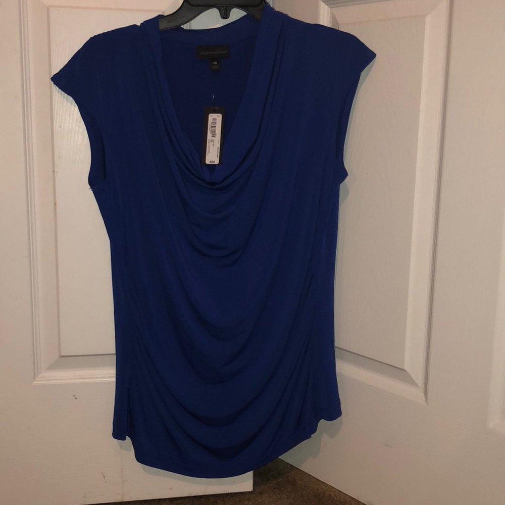 Worthington brand new exotic blue shirt